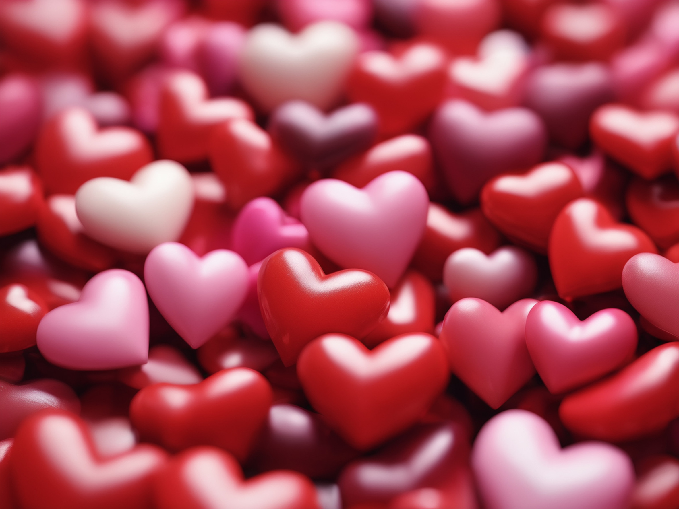 2026年  2月　february　バレンタインデー　ハートのオブジェ